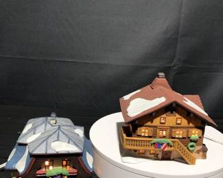 2 Dept 56 Alpine Village Series Pieces Kamm Haus and Bakery and Chocolate Shop