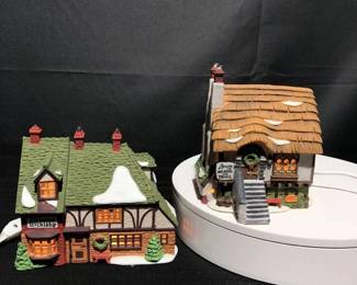 2 Houses from Dept 56 Dickens Village Series Nicholas Nickleby and Limas Ltd Molasses