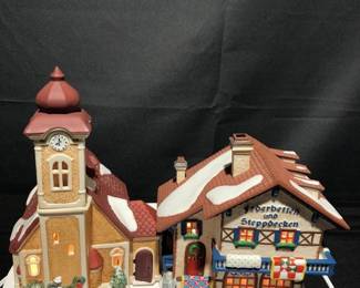 2 Dept 56 Alpine Village Series Alpine Church and Seder Betten und Steppdecken