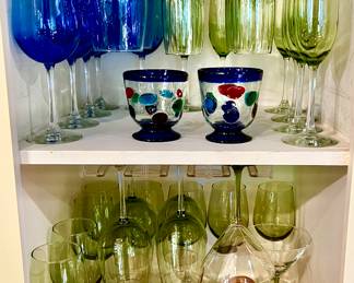 GREAT VARIETY IN GLASSWARE IN THIS KITCHEN!