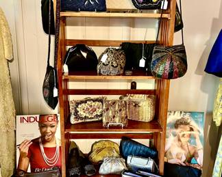 VINTAGE BEADED AND MESH HAND BAGS AND CLUTCHES.