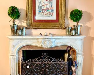 METAL FIREPLACE SCREEN, ART.