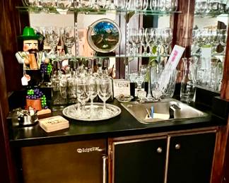 FUN BAR BUILT INTO AN ARMOIRE!