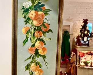 LOVE THE ORANGE OIL PAINTING.