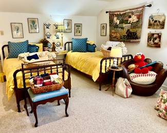 PAIR OF JENNY LIND STYLE TWIN BEDS. SWEET!