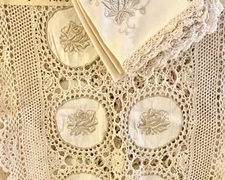 MADEIRA LACE PLACEMATS AND NAPKINS.