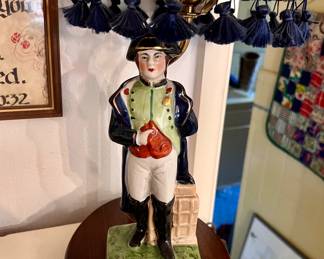 STAFFORDSHIRE LIKE NAPOLEON LAMP.