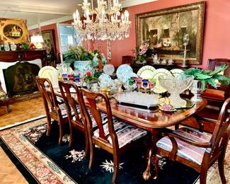 Finished!! LARGE DINING ROOM FULL OF ART, CHINA, WATERFORD CRYSTAL & SILVER!