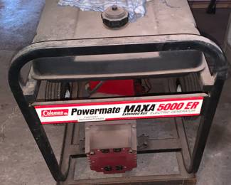 Coleman PowerMate Maxa, 5000 electric generator on wheels