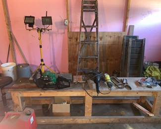 Lighting, edger, grinder, miscellaneous tools