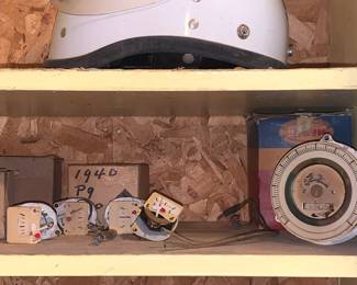 Vintage motorcycle helmet 1940s 1950s Plymouth the gauges