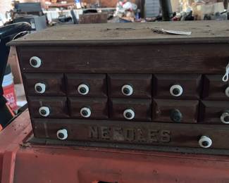 The antique Nina box is getting cleaned up and moved inside