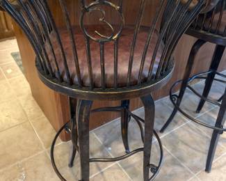 Iron Custom 4 bar stools 