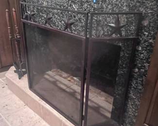 Custom fireplace screen 