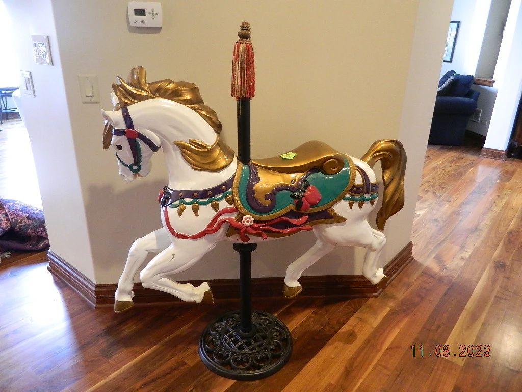 Applebee's carousel horse hand painted by Bob White