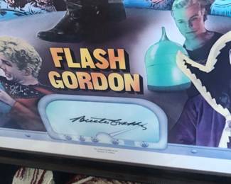Flash Gordon poster signed by Buster Crabbe