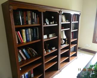 set of bookshelves
