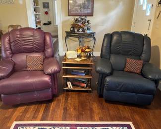 Rocker/recliners and side table