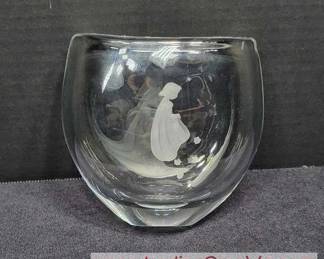 21 Orrefors Vintage Etched Glass Vase