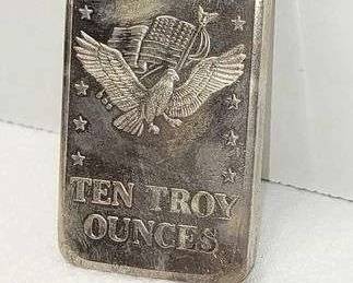 TEN TROY OUNCES .999 FINE SILVER