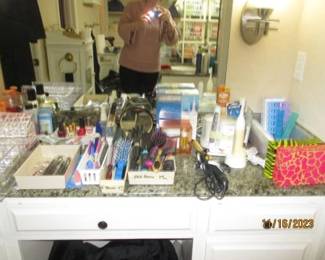 Hairbrushes, Combs, Nail polish, Waterpic, Lotions and misc.