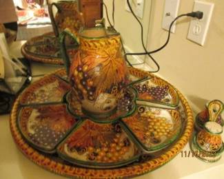 Lazy Susan. Pitcher.  Salt/Pepper