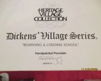 Heritage Village Collection in box as marked.