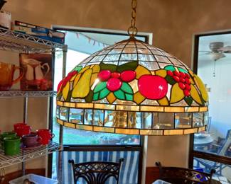 Very fun, bright "tiffanyesque" hanging light