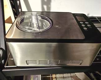 Ice cream maker out of box. Heavy.