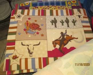 Western theme placemats