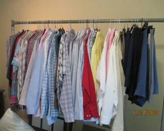Men's Dress and Casual Shirts.  Sz 17 1/2 x 34-35".  Designer Labels - Perry Ellis, Ralph Lauren, Izod
