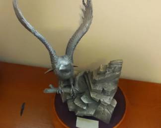 Franklin Mint Pewter Eagle - The Protector (1982?)