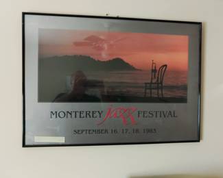 Very Cool framed poster of 1983 Monterey Jazz Fest
