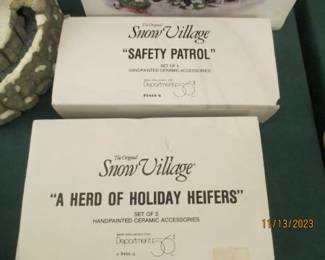 Dept 56 Snow Village Accessory pieces.  In boxes as marked.