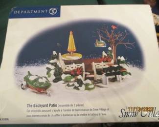 Depart 56 - "The Backyard Patio" set.  in box. 