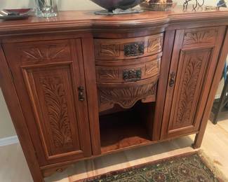 Ornately Carved Victorian Style Sideboard