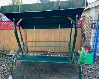 Green Outdoor Canopy Swing