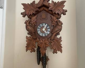 Black Forest Germany Cuckoo Clock - “Leaf and Loon” 