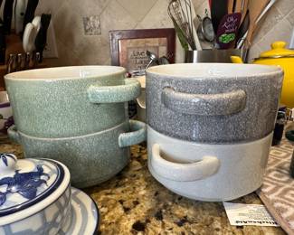 Set of 4 Pottery Nesting Soup Bowls