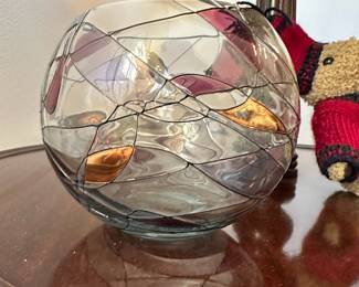 Partylite Mosaic Stained Glass Tealight Candle Holder