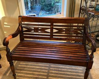Two Seater Wooden Bench