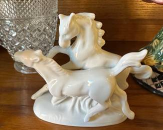 German Carl Scheidig Grafenthal Horses Porcelain Figurine