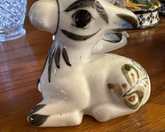 Mexican Pottery Donkey Figurine 
