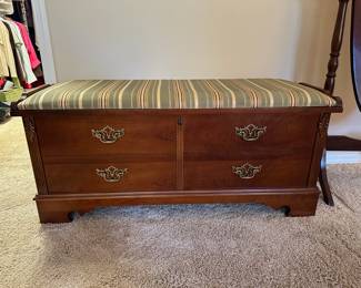 Green/Yellow Stripe Lane Cedar Chest