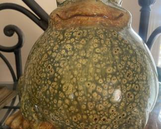 Pottery Frog Sculpture