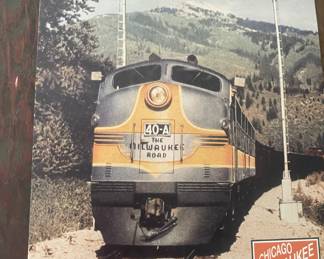 Chicago Milwaukee St. Paul and Pacific Railroad Metal Sign