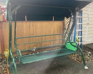 Green Outdoor Canopy Swing