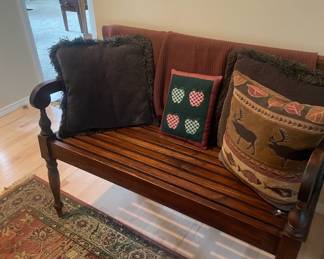 Two Seater Wooden Bench