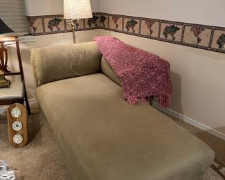 Brown Suede Lounger/Chaise