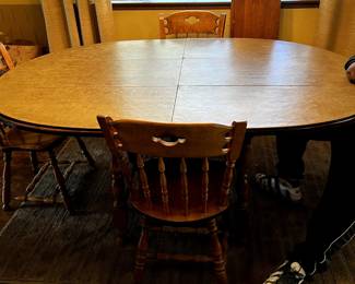 710 Antique Drop Leaf Table with 4 chairs